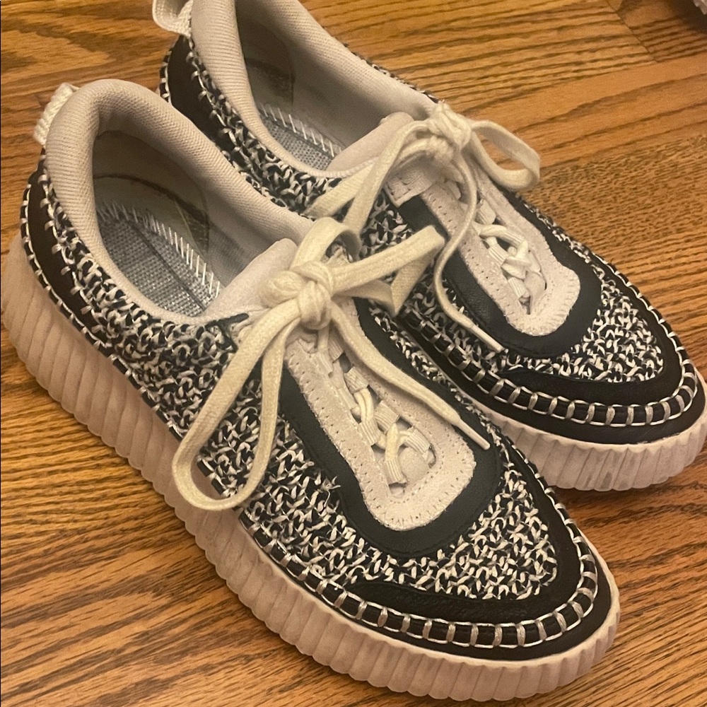 Dolce Vita Black and White Athletic Shoes
